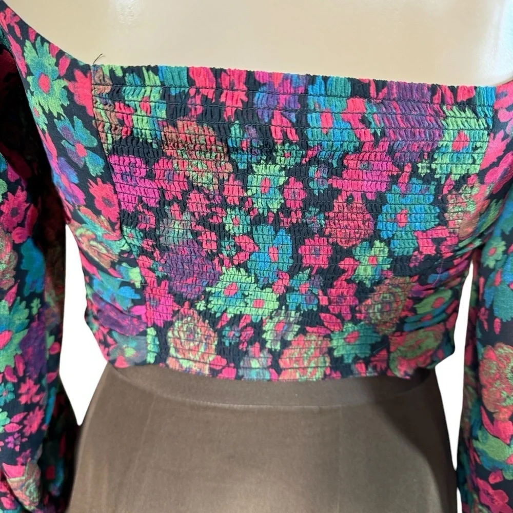 New Free People Oh Lala Floral Crop Top Size XS